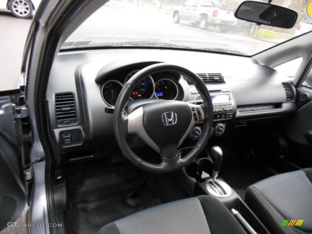 2008 Honda Fit Sport Black/Grey Dashboard Photo #75917399