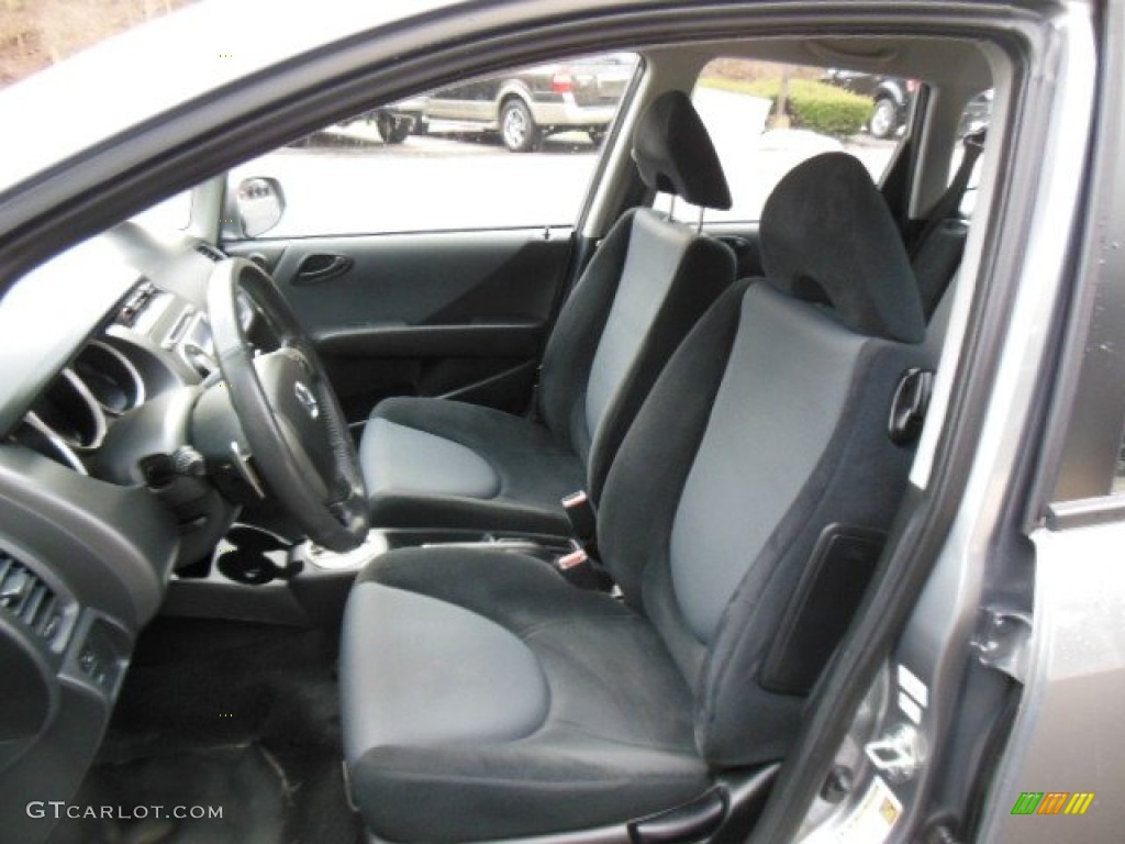 Black/Grey Interior 2008 Honda Fit Sport Photo #75917405