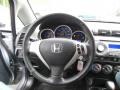 2008 Honda Fit Black/Grey Interior Steering Wheel Photo