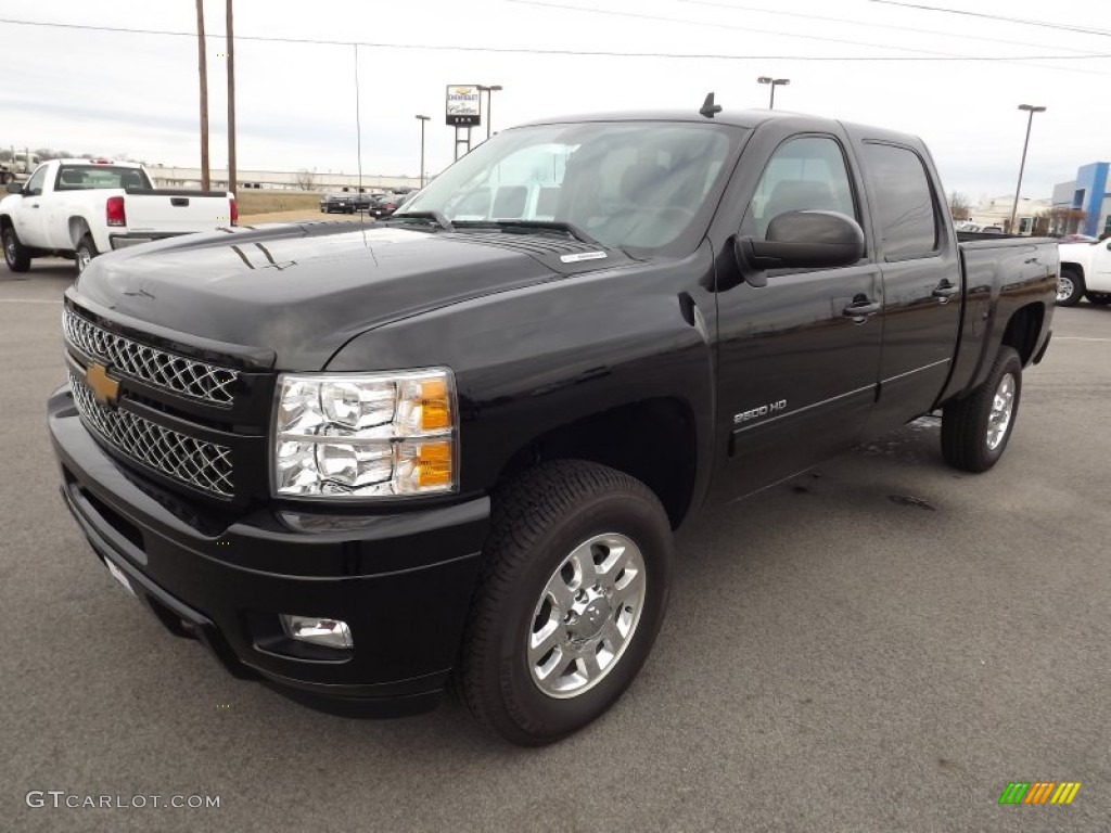 Black 2013 Chevrolet Silverado 2500HD LTZ Crew Cab 4x4 Exterior Photo #75918092