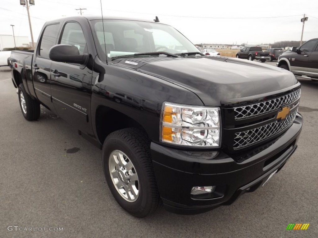 Black 2013 Chevrolet Silverado 2500HD LTZ Crew Cab 4x4 Exterior Photo #75918110