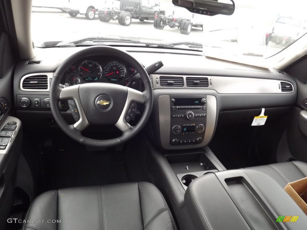 Ebony Interior 2013 Chevrolet Silverado 2500HD LTZ Crew Cab 4x4 Photo #75918176