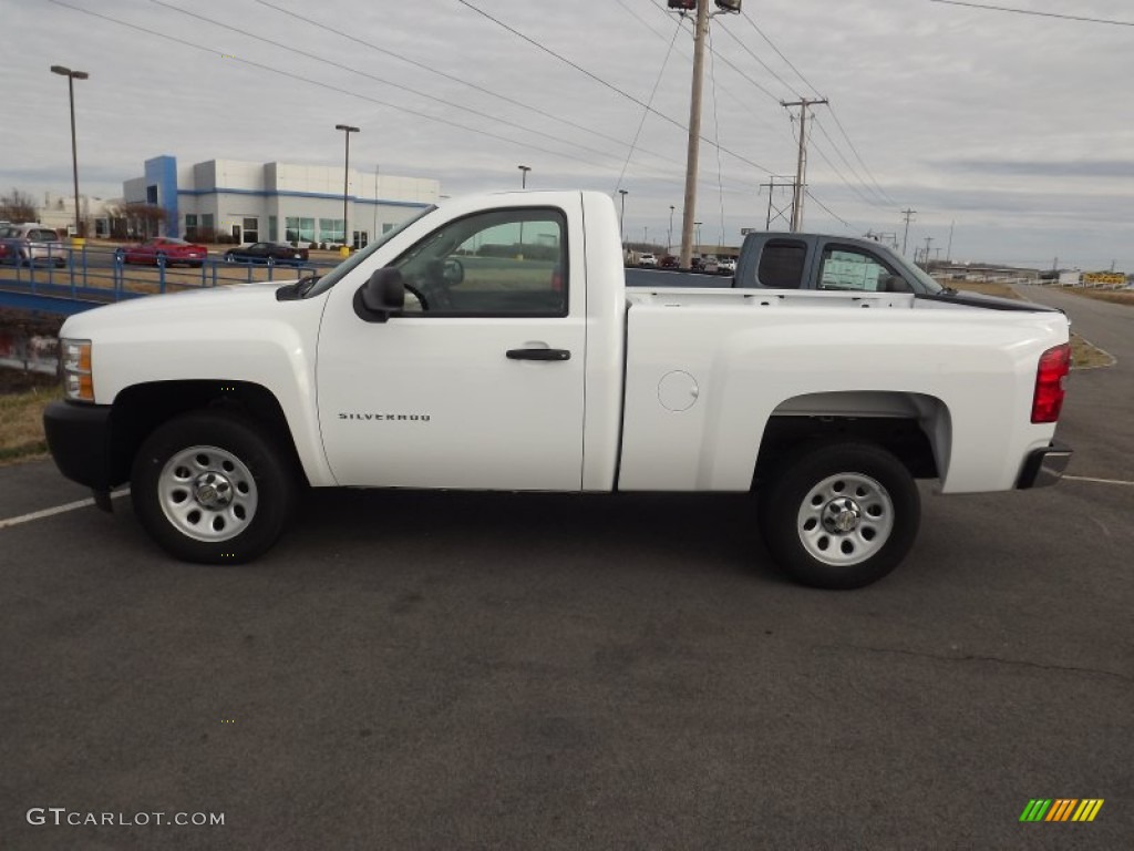 2012 Silverado 1500 Work Truck Regular Cab - Summit White / Dark Titanium photo #8