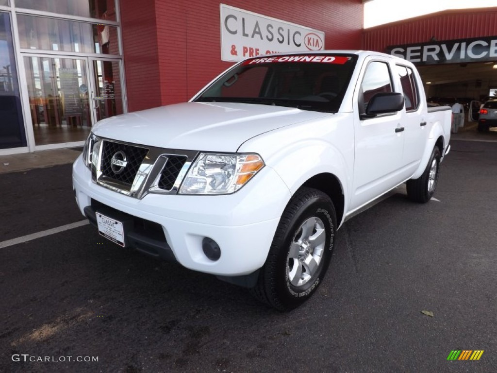 2012 Frontier S Crew Cab - Avalanche White / Graphite photo #1