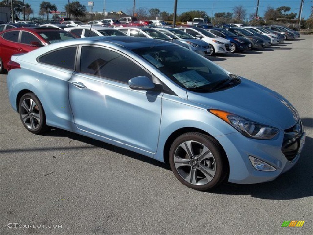2013 Elantra Coupe SE - Blue Sky Metallic / Gray photo #2