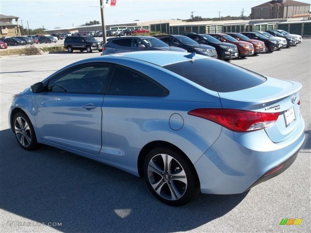 2013 Elantra Coupe SE - Blue Sky Metallic / Gray photo #3