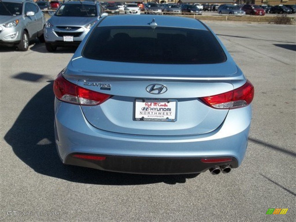 2013 Elantra Coupe SE - Blue Sky Metallic / Gray photo #4