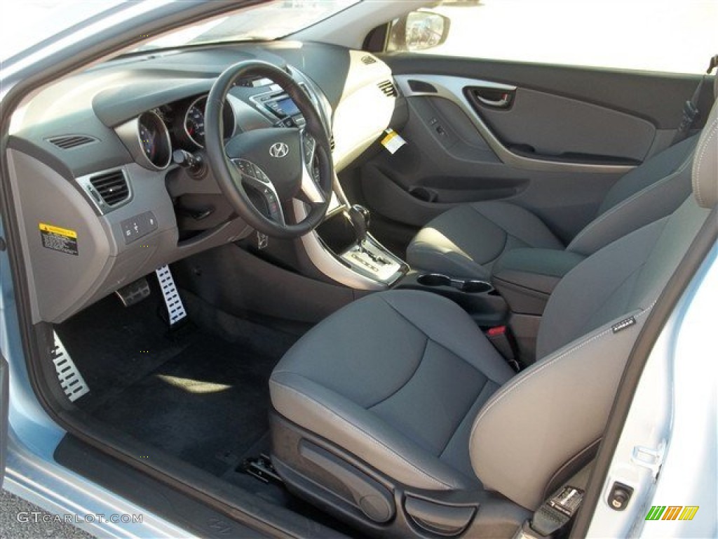 2013 Elantra Coupe SE - Blue Sky Metallic / Gray photo #7