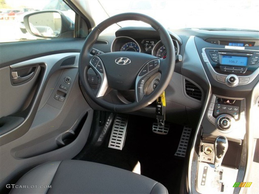 2013 Elantra Coupe SE - Blue Sky Metallic / Gray photo #12