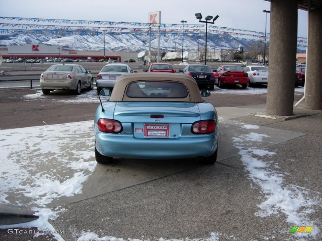 2001 MX-5 Miata LS Roadster - Crystal Blue Metallic / Tan photo #5
