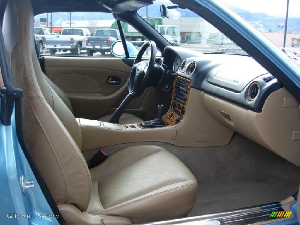2001 MX-5 Miata LS Roadster - Crystal Blue Metallic / Tan photo #11