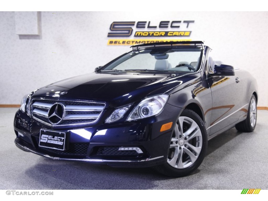 2011 E 350 Cabriolet - Capri Blue Metallic / Ash/Black photo #1