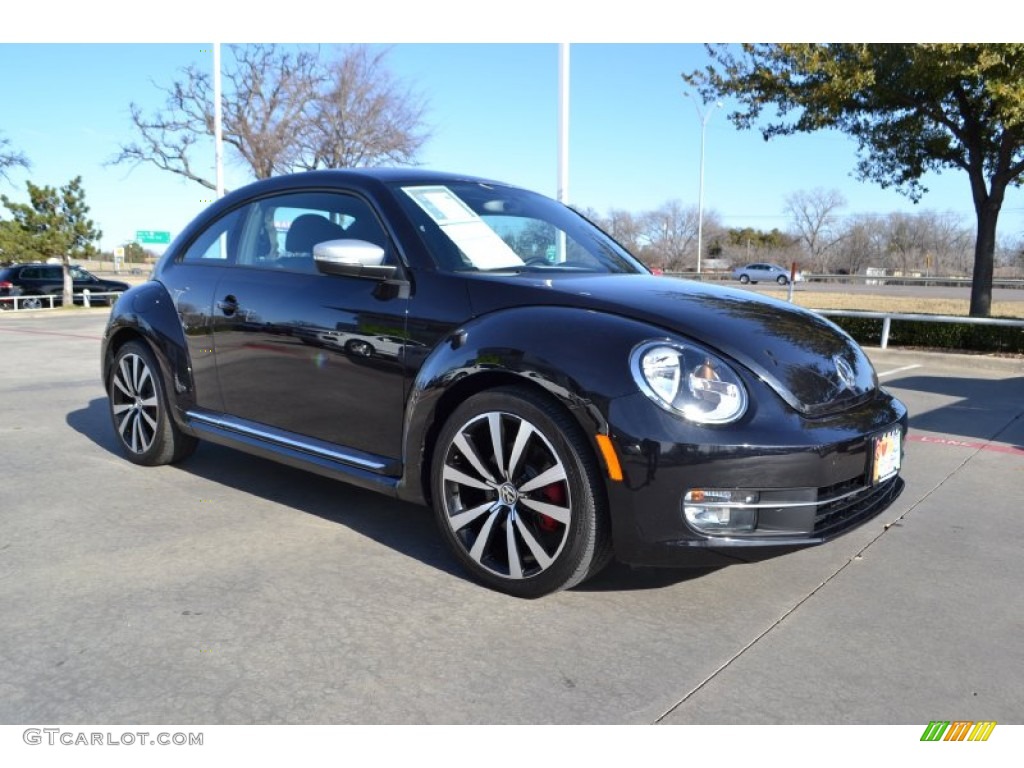 2012 Beetle Turbo - Deep Black Pearl Metallic / Titan Black photo #7