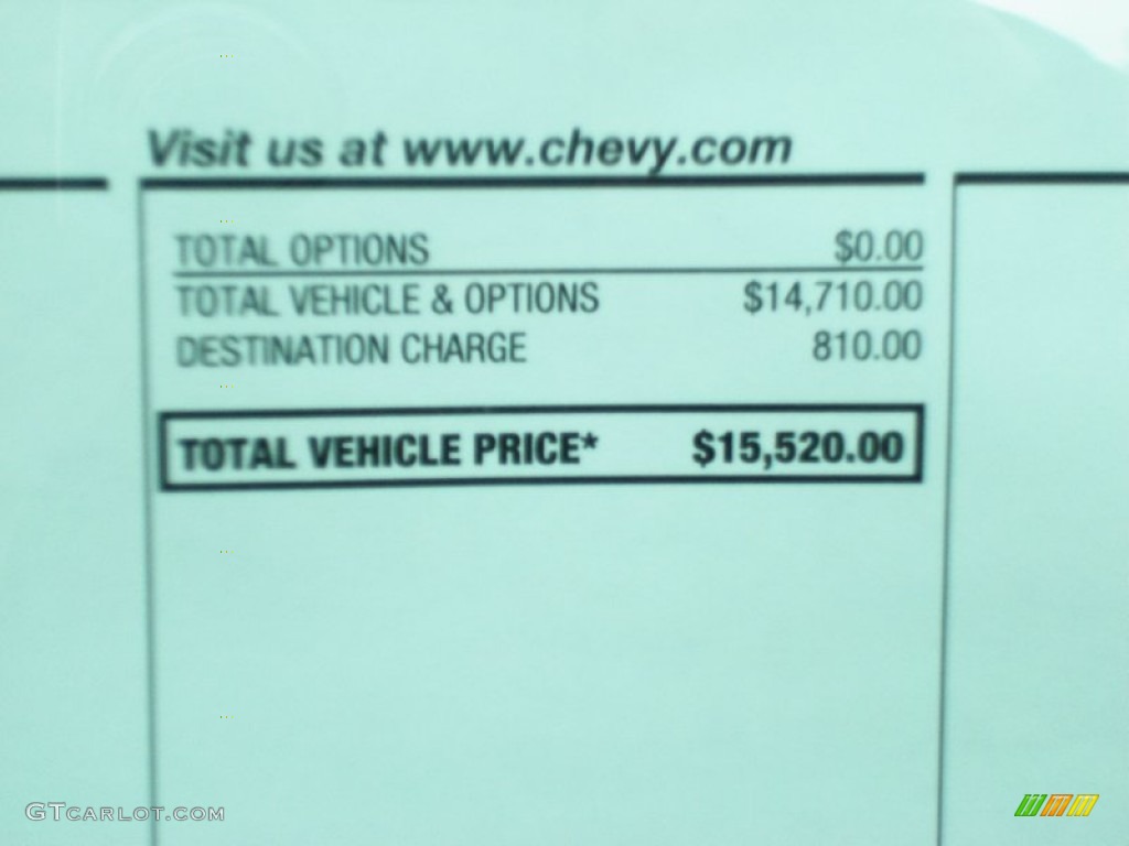 2013 Chevrolet Spark LT Window Sticker Photo #75930325