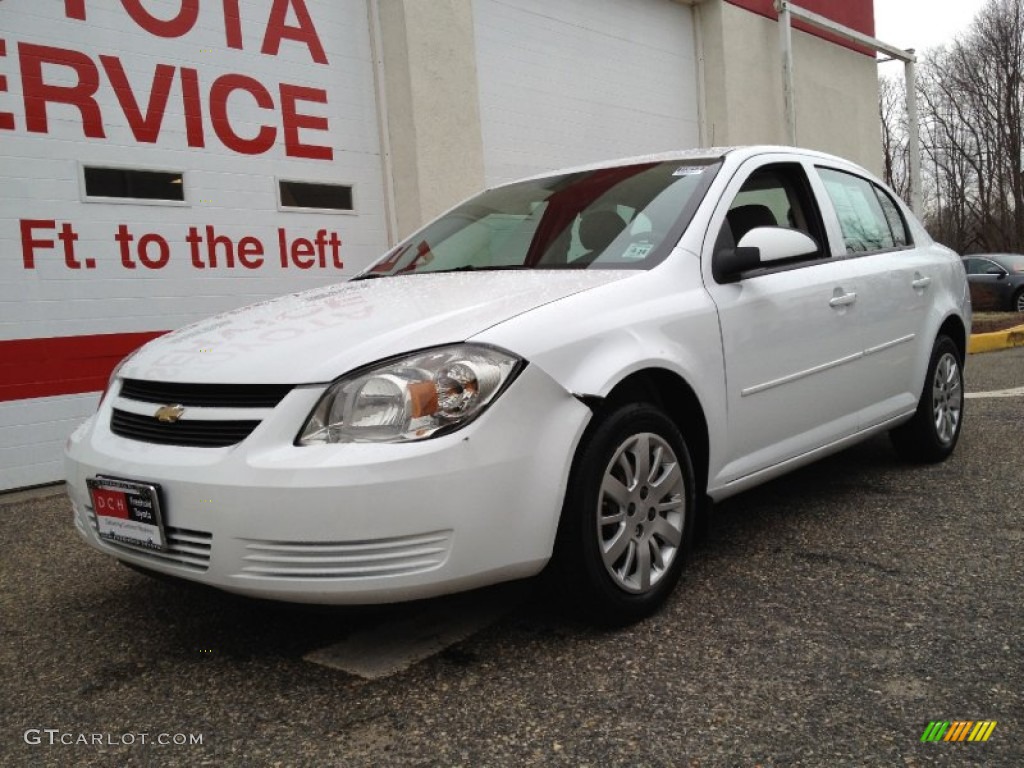 2010 Cobalt LT Sedan - Summit White / Gray photo #1
