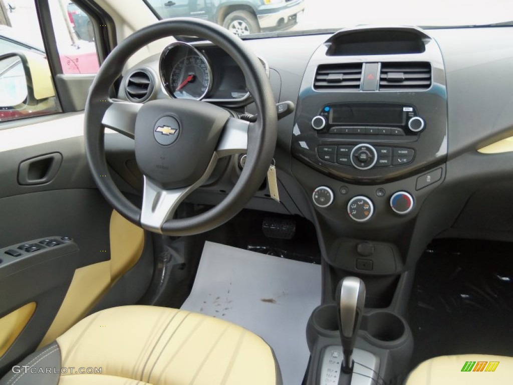 2013 Chevrolet Spark LS Yellow/Yellow Dashboard Photo #75931108