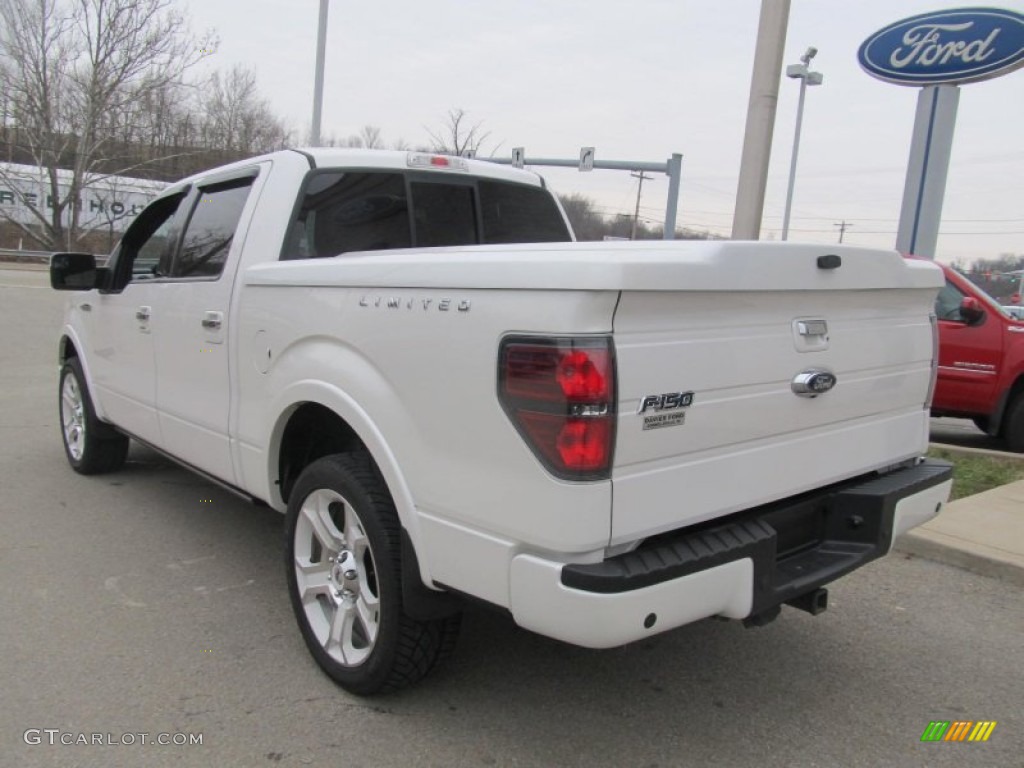 2011 F150 Limited SuperCrew 4x4 - White Platinum Metallic Tri-Coat / Steel Gray/Black photo #3