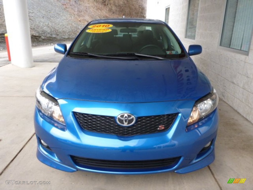 2010 Corolla S - Blue Streak Metallic / Dark Charcoal photo #6