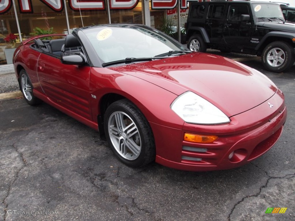 2003 Eclipse Spyder GTS - Ultra Red Pearl / Midnight photo #4
