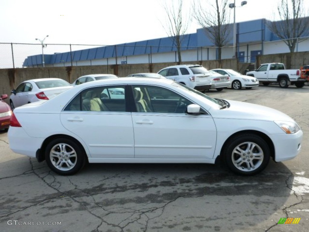 2007 Accord EX Sedan - Taffeta White / Ivory photo #5