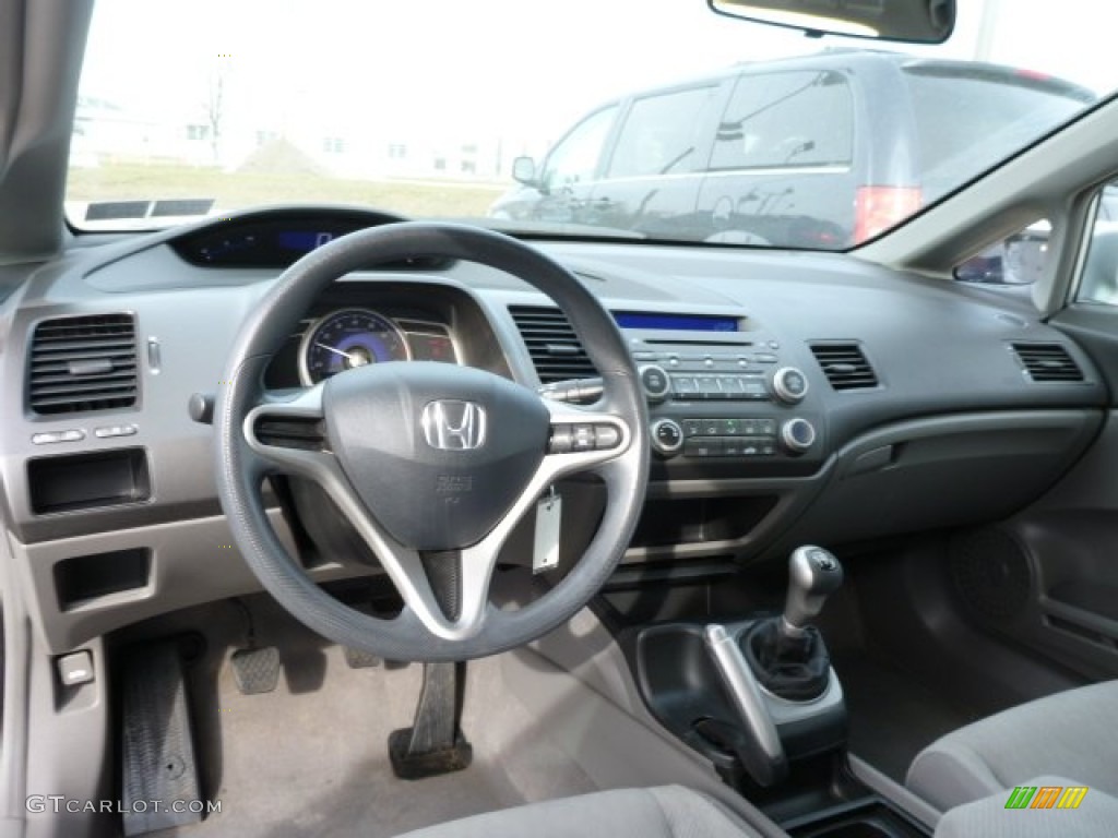 2010 Honda Civic LX Sedan Gray Dashboard Photo #75933944