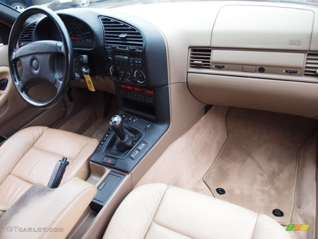 1994 BMW 3 Series 325i Convertible Beige Dashboard Photo #75934066