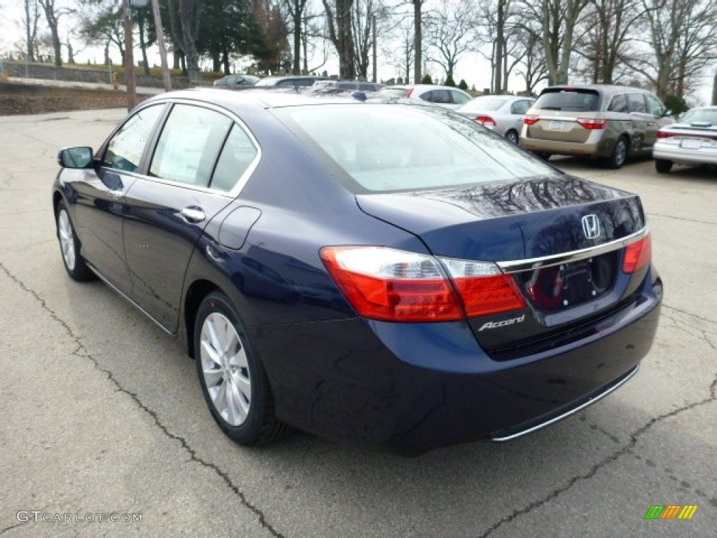 2013 Accord EX-L Sedan - Obsidian Blue Pearl / Gray photo #2