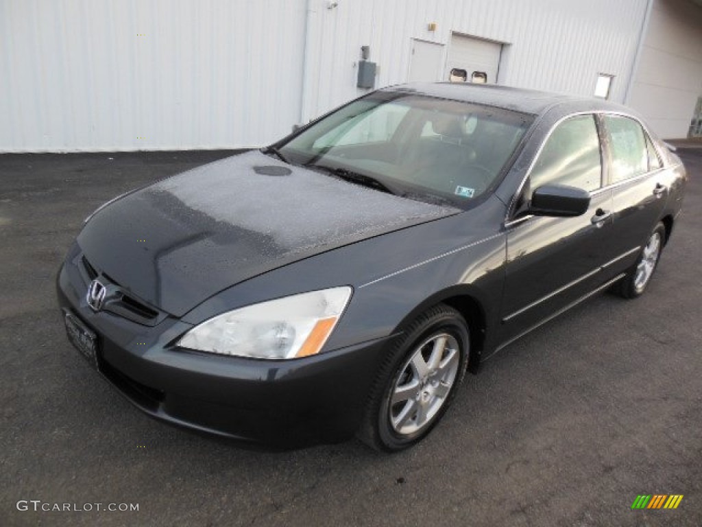 2005 Accord EX-L V6 Sedan - Eternal Blue Pearl / Gray photo #2