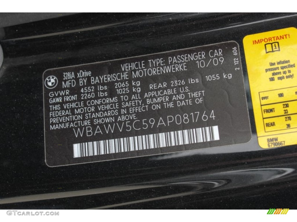 2010 3 Series 328i xDrive Coupe - Black Sapphire Metallic / Black photo #17