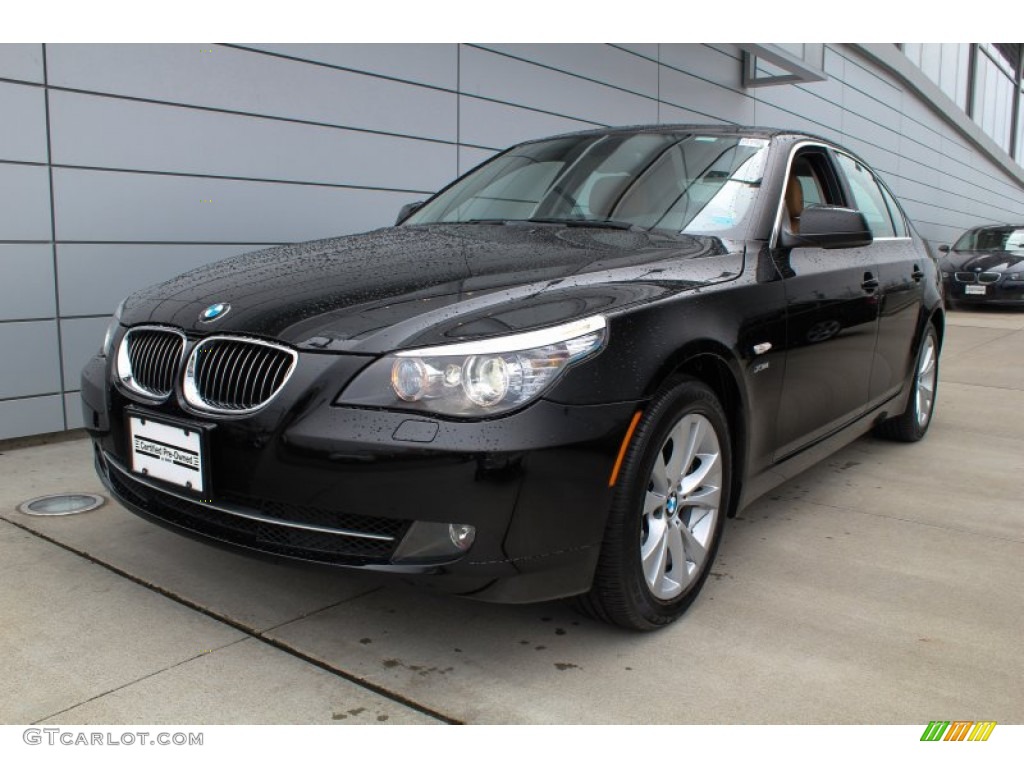 2010 5 Series 535i xDrive Sedan - Jet Black / Natural Brown photo #1