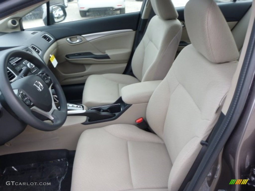Beige Interior 2013 Honda Civic EX Sedan Photo #75937627