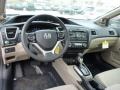 Beige 2013 Honda Civic EX Sedan Dashboard