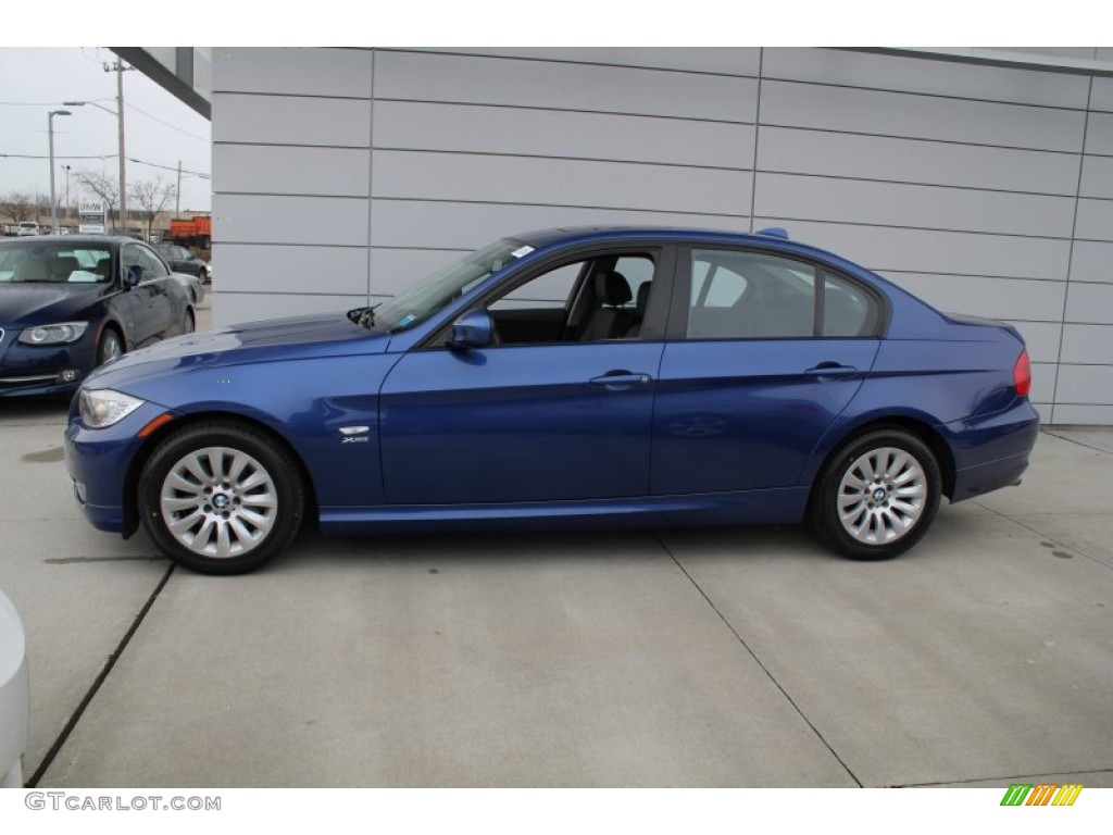 2009 3 Series 328xi Sedan - Montego Blue Metallic / Black photo #3