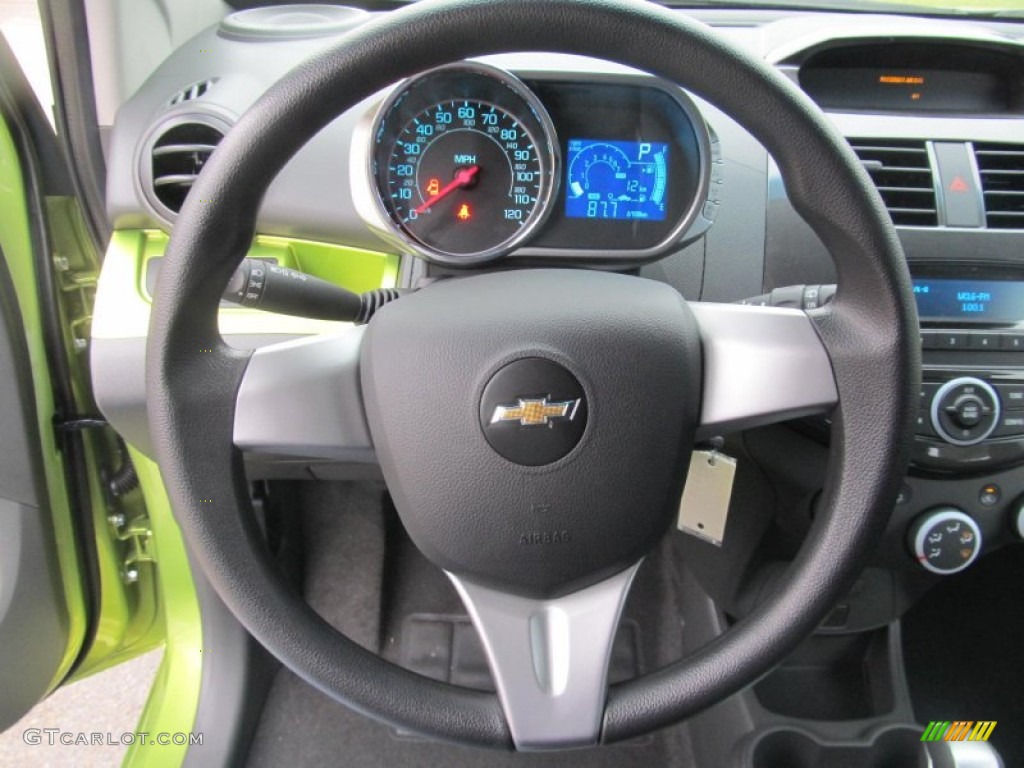 2013 Chevrolet Spark LS Green/Green Steering Wheel Photo #75938241
