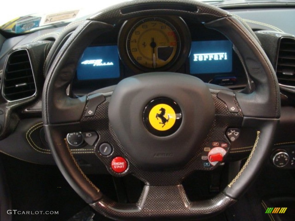 2011 Ferrari 458 Italia Nero (Black) Steering Wheel Photo #75939916