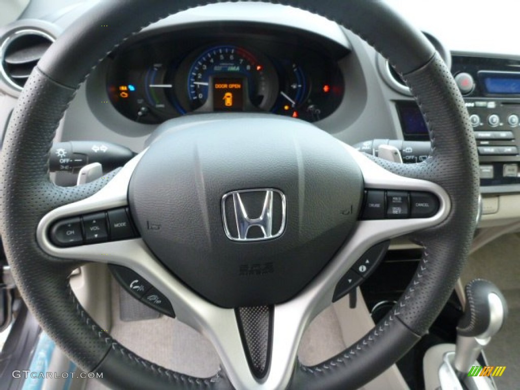 2013 Honda Insight EX Hybrid Gray Steering Wheel Photo #75940108
