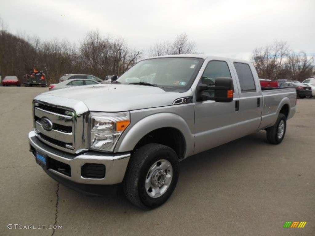 2012 F250 Super Duty XLT Crew Cab 4x4 - Ingot Silver Metallic / Steel photo #4