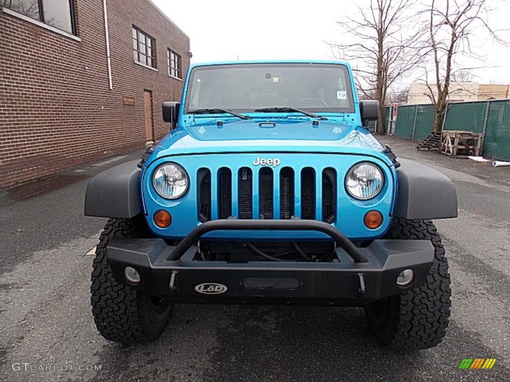 2010 Wrangler Unlimited Sport 4x4 - Surf Blue Pearl / Dark Slate Gray/Medium Slate Gray photo #9