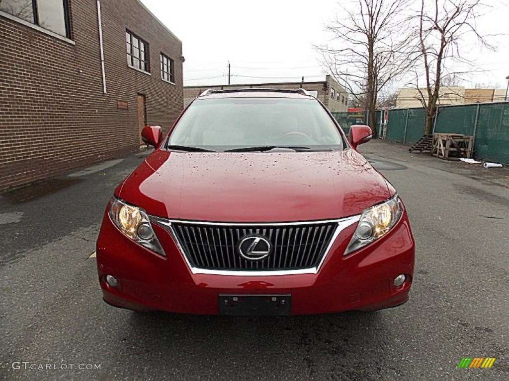 2010 RX 350 - Matador Red Mica / Parchment/Brown Walnut photo #8