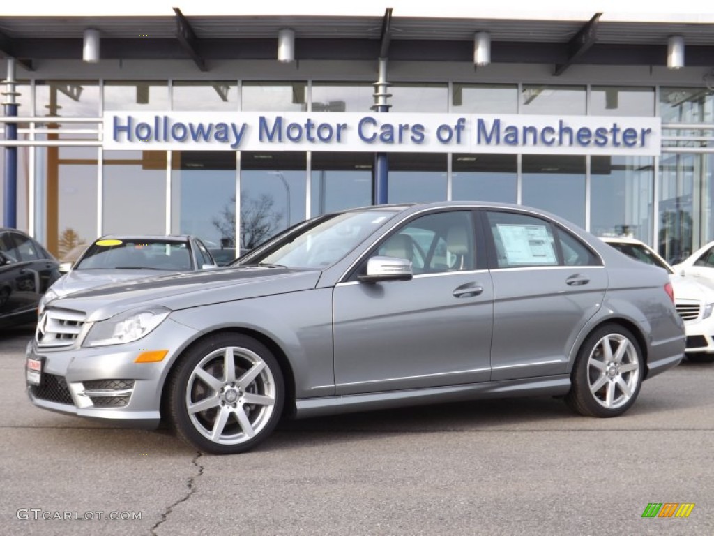 2013 C 300 4Matic Sport - Palladium Silver Metallic / Ash/Black photo #1