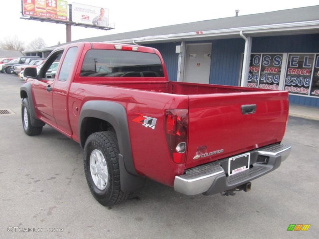 2006 Colorado Z71 Extended Cab 4x4 - Cherry Red Metallic / Very Dark Pewter photo #3