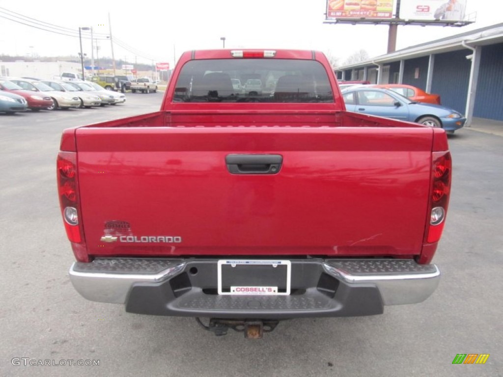 2006 Colorado Z71 Extended Cab 4x4 - Cherry Red Metallic / Very Dark Pewter photo #4