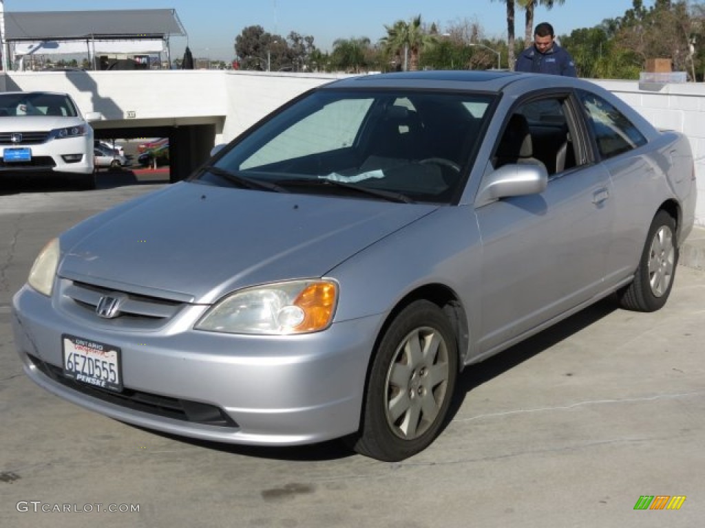 Satin Silver Metallic 2001 Honda Civic EX Coupe Exterior Photo #75944327