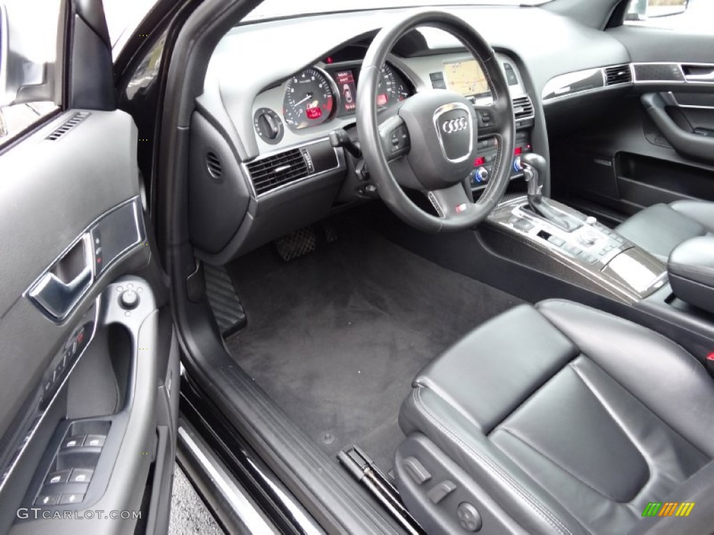 Black Interior 2008 Audi S6 5.2 quattro Sedan Photo #75944701