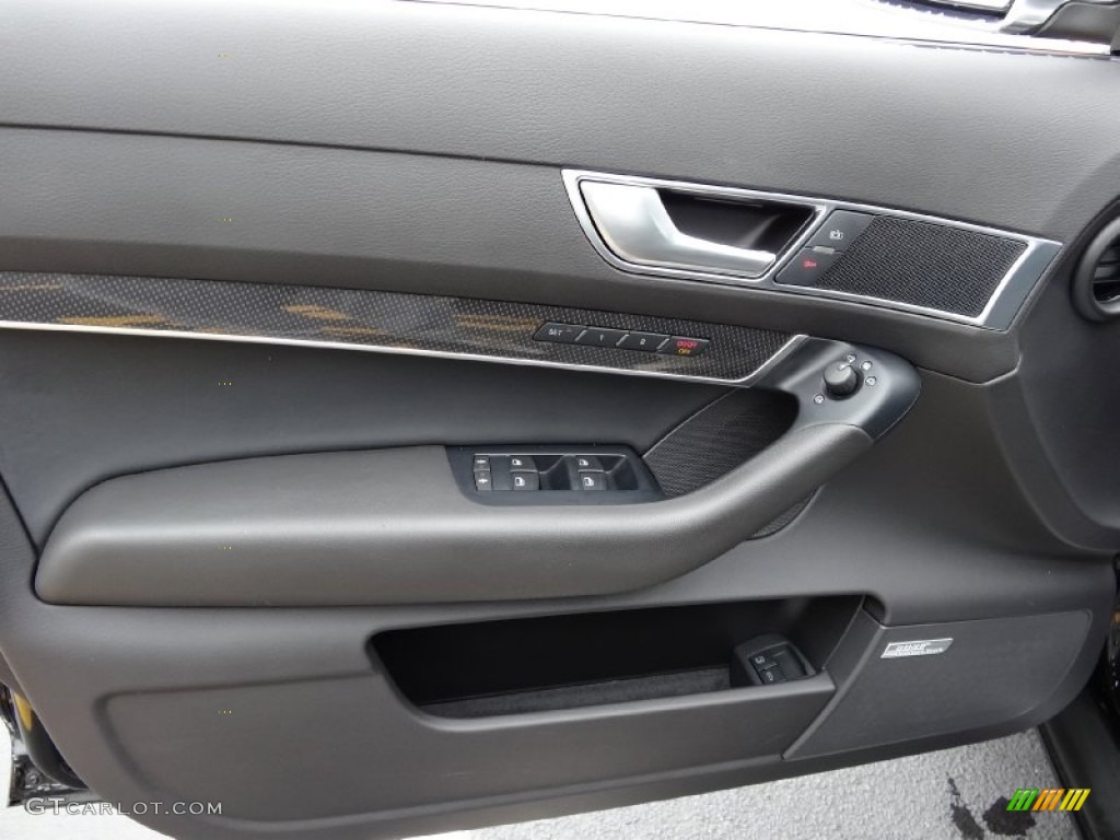2008 Audi S6 5.2 quattro Sedan Black Door Panel Photo #75944723