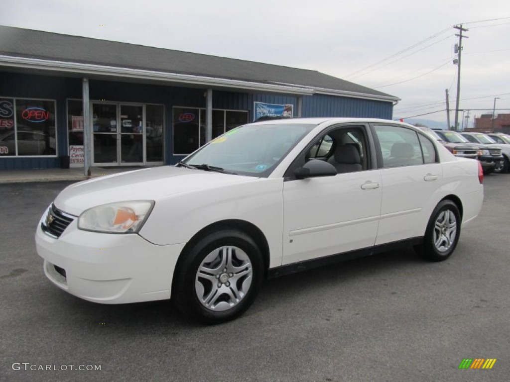 2006 Malibu LS Sedan - White / Titanium Gray photo #1