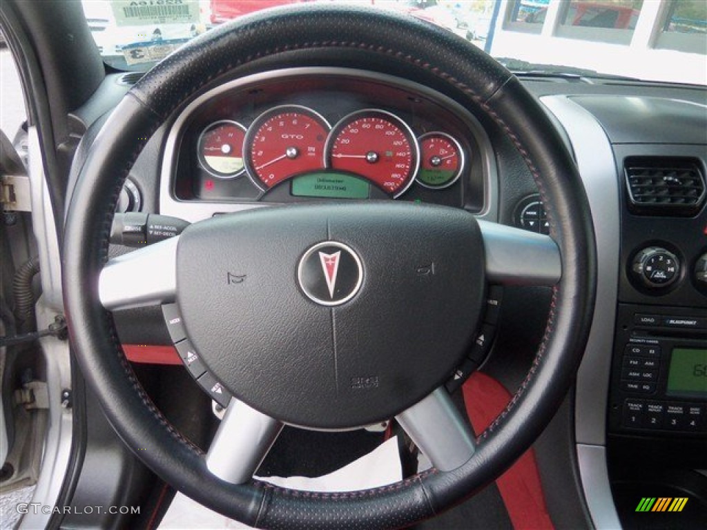 2006 GTO Coupe - Quicksilver Metallic / Red photo #12