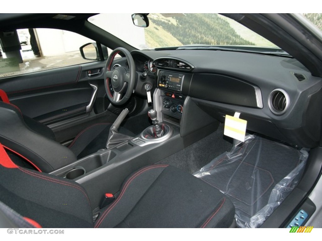 Black/Red Accents Interior 2013 Scion FR-S Sport Coupe Photo #75946342