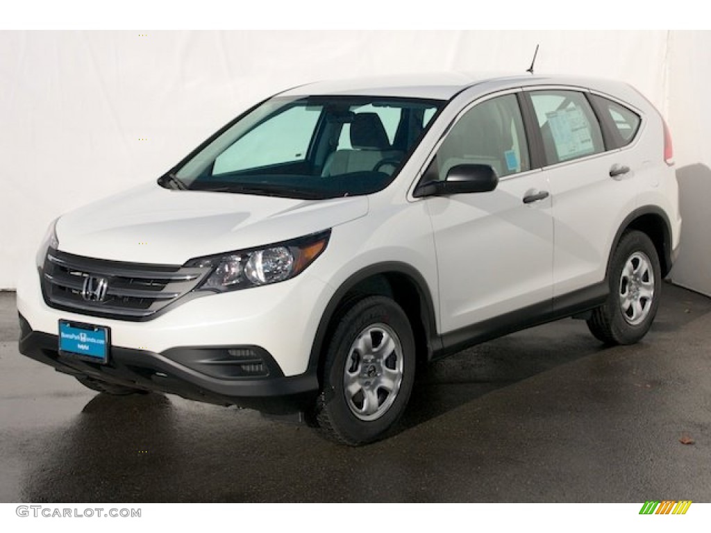 2013 CR-V LX - White Diamond Pearl / Gray photo #3