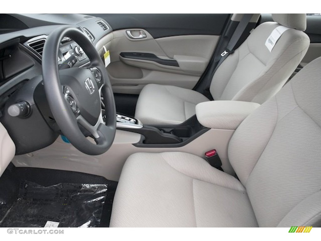 Beige Interior 2013 Honda Civic LX Sedan Photo #75947058